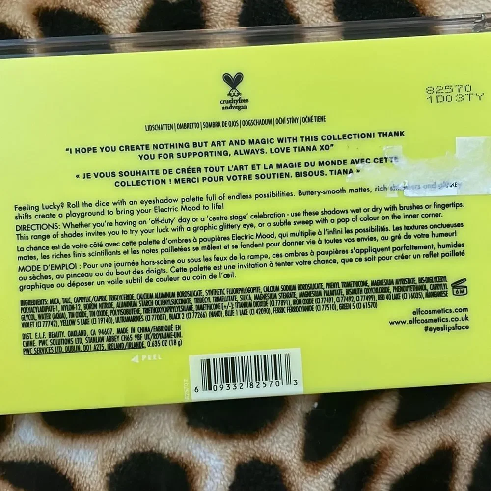 •E.L.F.• NWT Electric mood x Tania Major9 piece eyeshadow palette“feeling lucky”